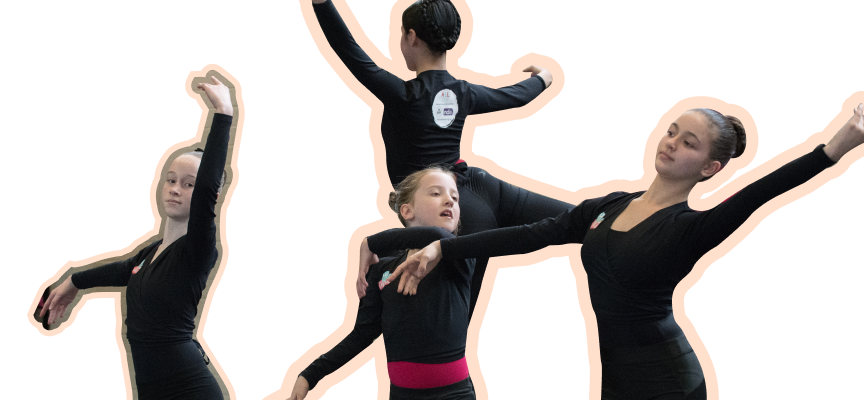 Dance students collaborating